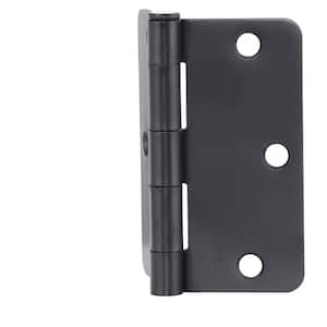 3-1/2 in. x 1/4 in. Radius Oil Rubbed Bronze Door Hinge Value Pack (3 per Pack)