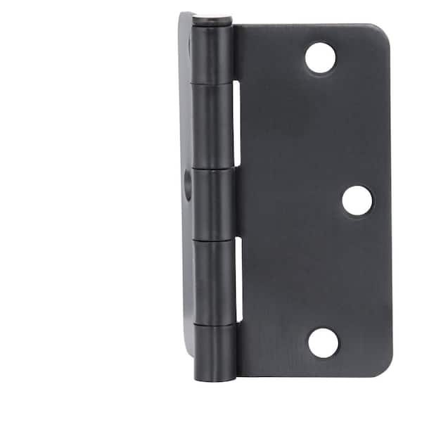 3-1/2 in. x 1/4 in. Radius Oil Rubbed Bronze Door Hinge Value Pack (3 per Pack)