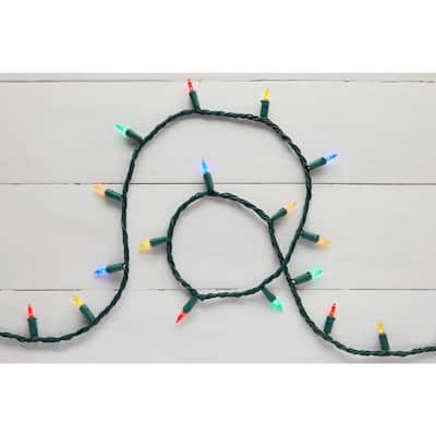 86.92 ft. 300-Light LED Smooth Mini Super Bright Steady-Lit Multi-Reel Christmas String Lights