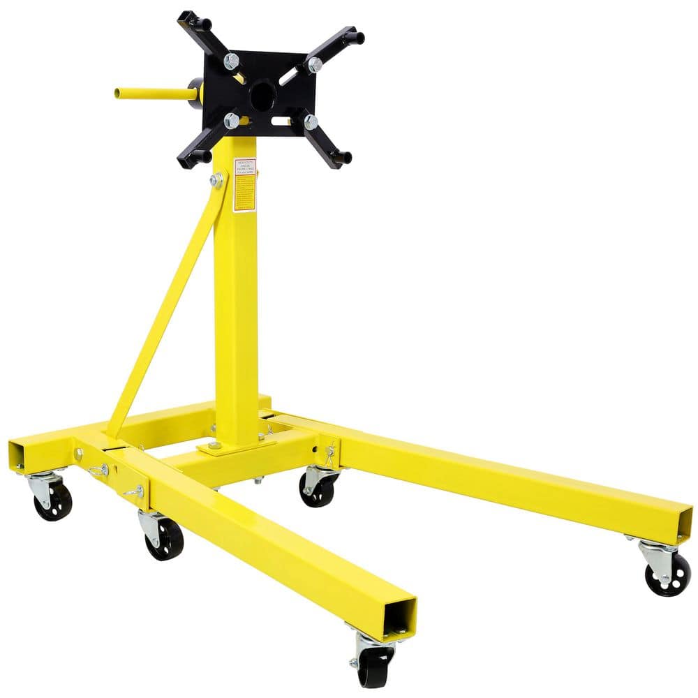 2000 lbs. Capacity Folding Engine Stand Hand Truck with 360° Rotating Head, Yellow price history on PriceWatchPro