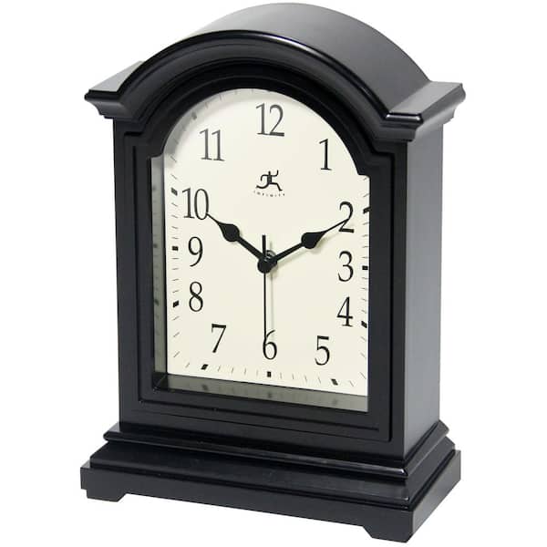 Infinity Instruments Antique Grandfather Tabletop Clock - Black