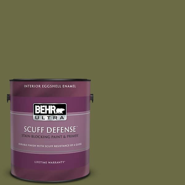 BEHR ULTRA 1 gal. Home Decorators Collection #HDC-CL-20 Portsmouth Olive Extra Durable Eggshell Enamel Interior Paint & Primer