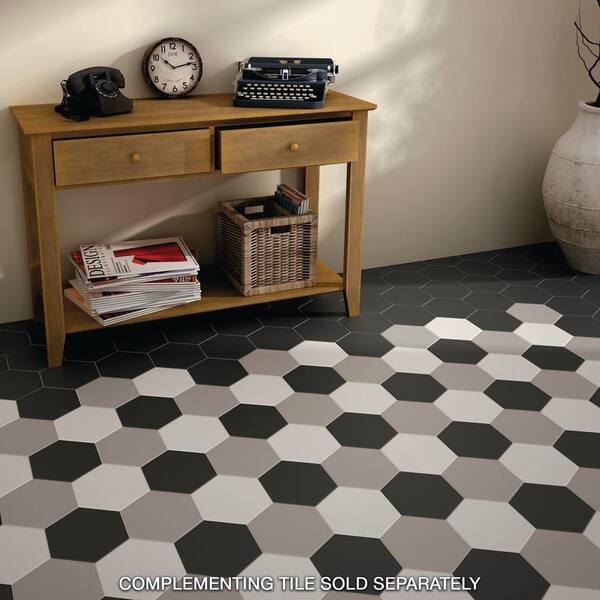 Merola Tile - Hexatile Matte Blanco 7 in. x 8 in. Porcelain Floor and Wall Tile (2.2 sq. ft. / Pack)