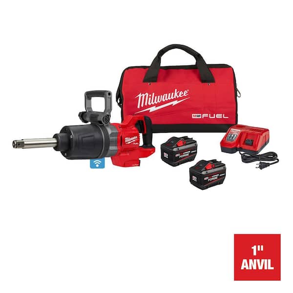 M18 FUEL 18V Lithium-Ion Brushless Cordless 1 in. Impact Wrench Extended Reach D-Handle Kit w/Two 12.0 Ah Batteries