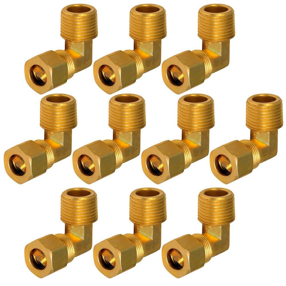 3/8 In. OD Compression x MIP Elbow Brass for use with Potable Water, Hydraulic and Pneumatic Systems, 10 Pack price history on PriceWatchPro
