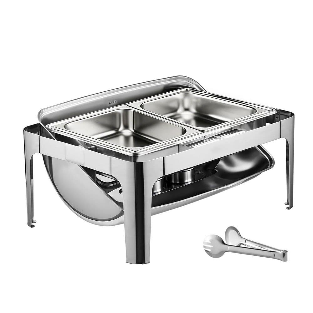 SVOPES Roll Top Chafing Dish Set, 9 qt. Stainless Steel Chafer