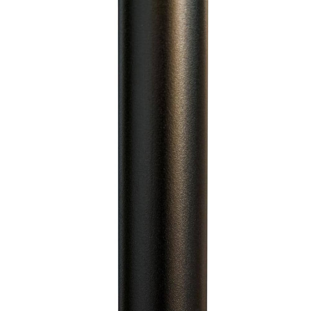 White Octagon LED Lighted Market Umbrella with Black Steel Pole