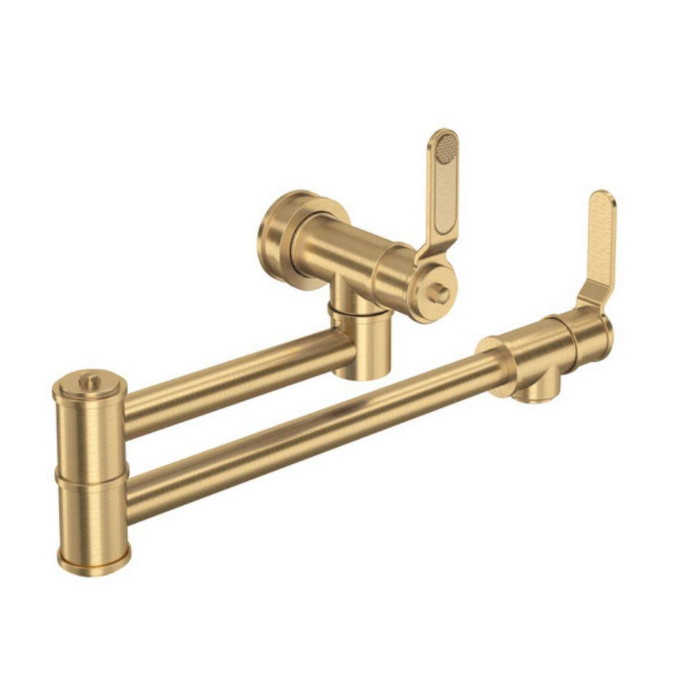 ROHL Armstrong Wall Mount Pot Filler in Satin English Gold U.4599HT-SEG-2  The Home Depot