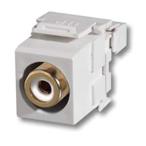 Snap-In RCA to 110 Module Connector, White