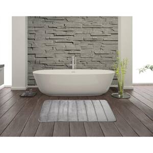 Tranquility Light Gray 20 in. x 30 in. Bath Mat