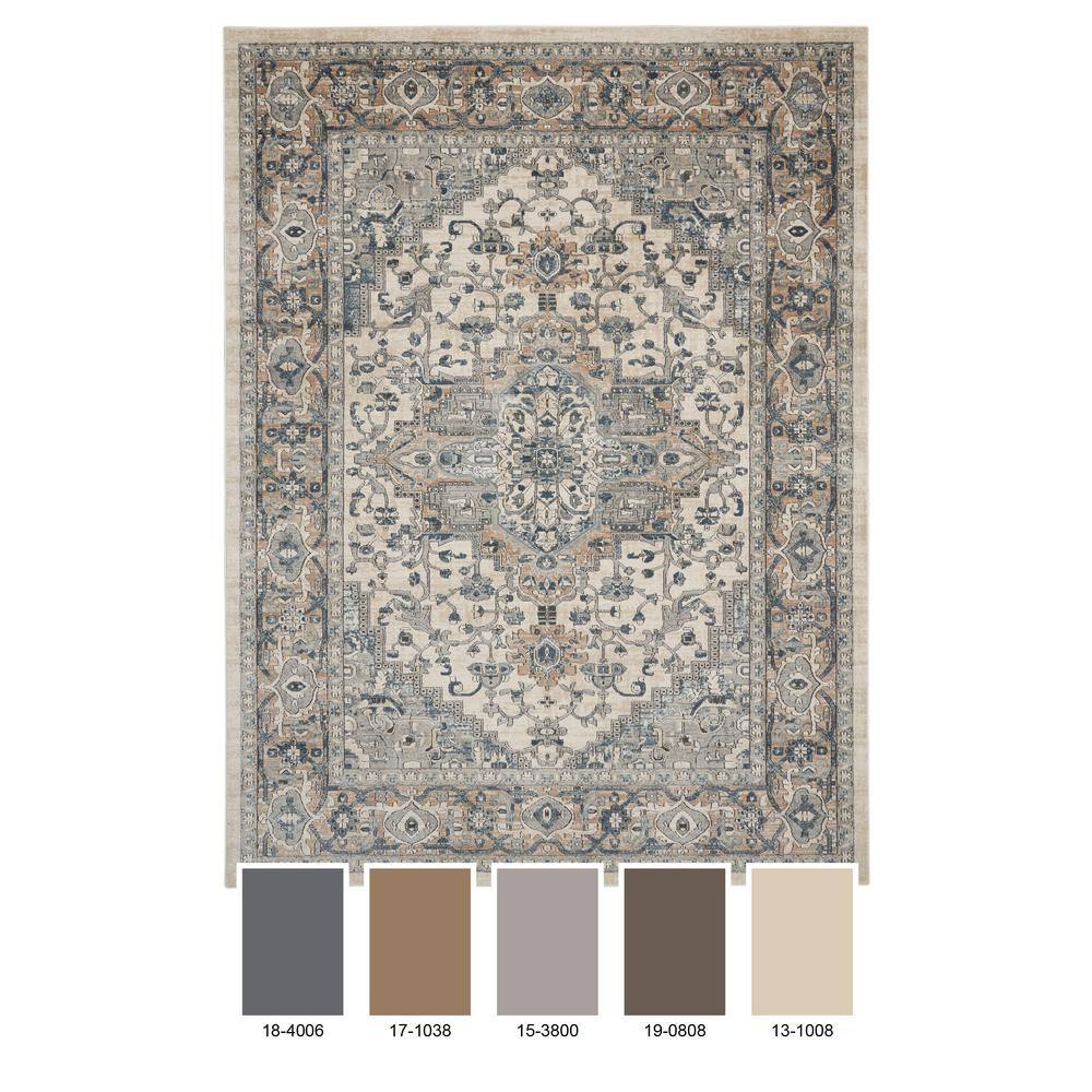 Braided Ivory/Grey Synthetic 6' x 9' Handmade Rectangular Rug
