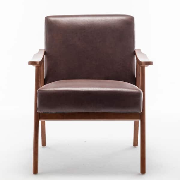 US Pride Furniture Cedrice 26.37 in. Dark Brown, Wide Microfiber Accent Chair