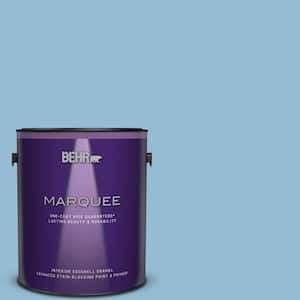 1 gal. #M500-3 Blue Chalk color One-Coat Hide Eggshell Enamel Interior Paint & Primer