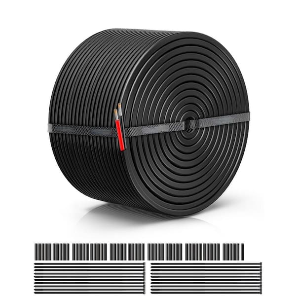 100 ft. 12V 18/2 AWG, 2 Conductor Electrical Wire,Voltage,Tinned Copper,Flexible For Lamp Cord,r Automotive Wiring,Black