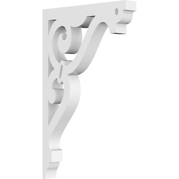 Ekena Millwork 5/8 in. W x 7 in. H x 4-1/2 in. D PVC Finley Bracket