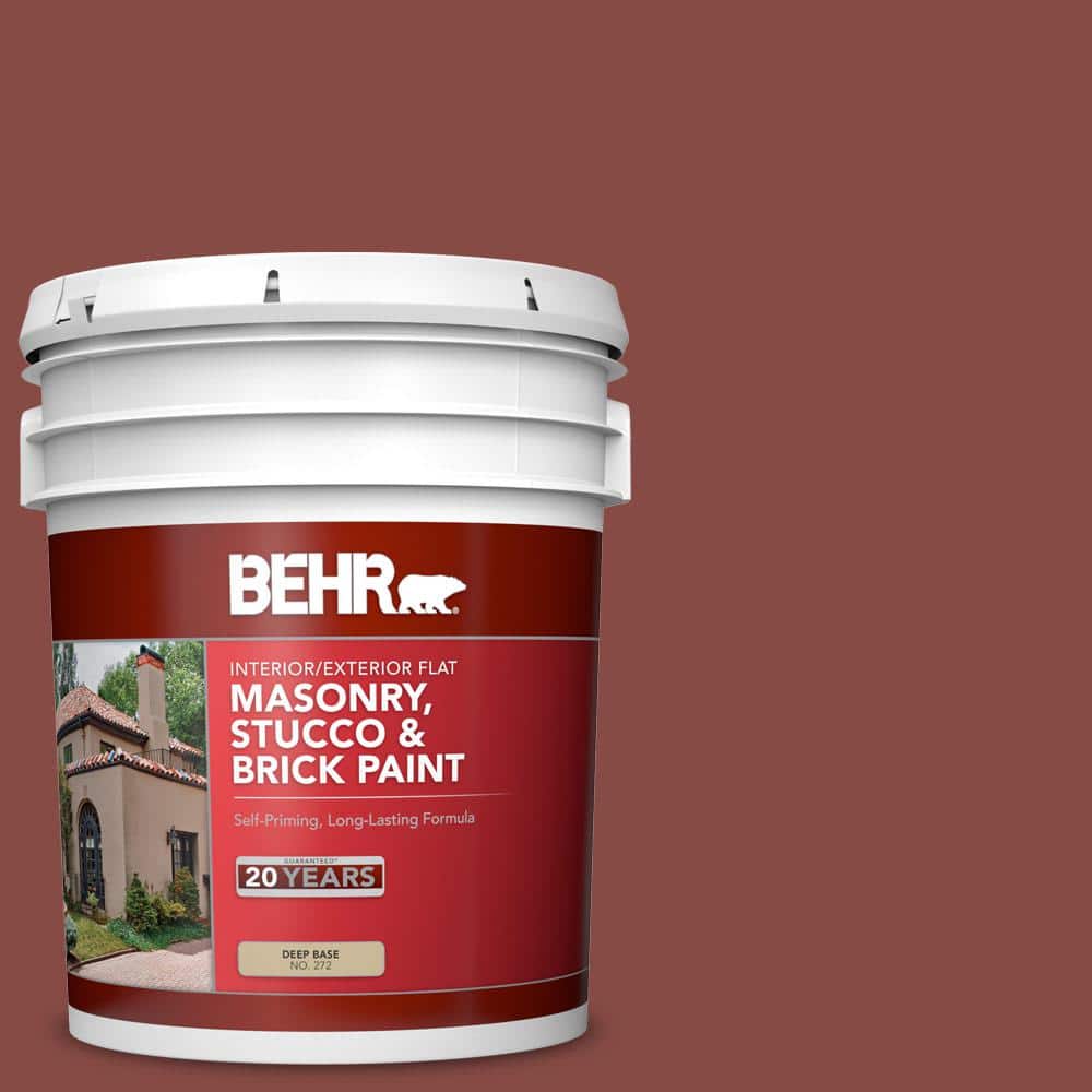 5 gal. #PPU2-18 Spice Flat Interior/Exterior Masonry, Stucco and Brick Pain