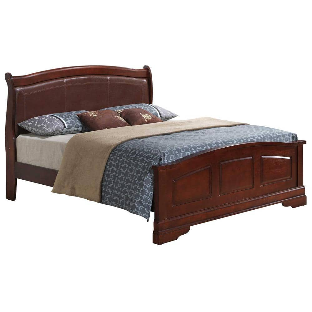 Louis Philippe Panel Bed Dae Size: Twin, Color: Black