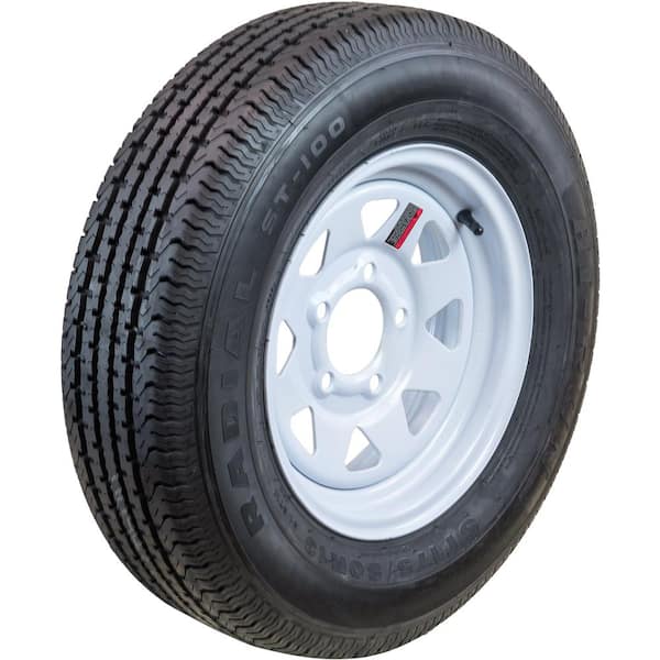 Hi Run Radial Trailer Tire Assembly ST175 80R13 5 Hole LRC 6PR