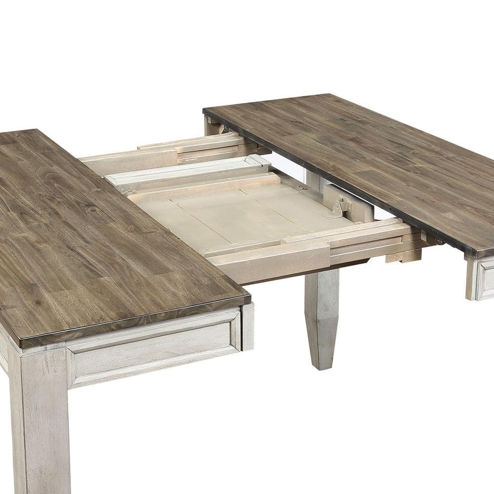 Smoky Alabaster and Honey Finish Counter Height Dining Set with 6 Chairs