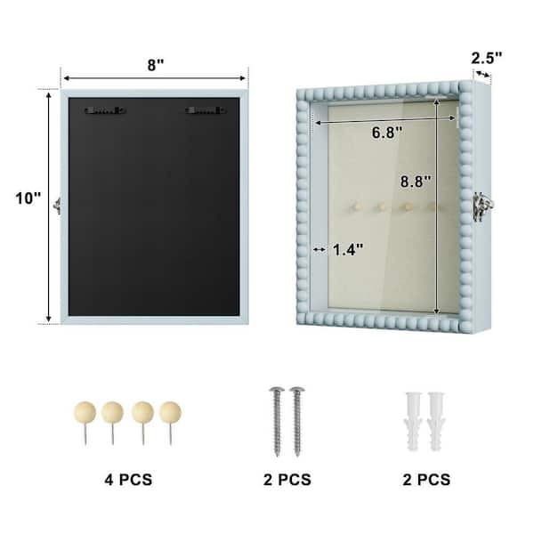 Blue 11 in. x 14 in. Wood Shadow Box TN0029 - The Home Depot