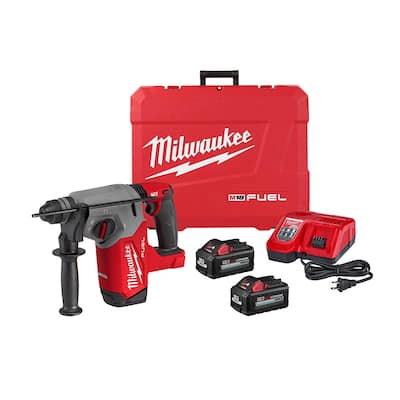 M18 FUEL 18-Volt Lithium-Ion Brushless 1 in. Cordless SDS-Plus Rotary Hammer Kit with Two 6.0 Ah Batteries, Hard Case