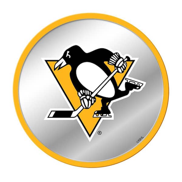 The Fan-Brand 17 in. Pittsburgh Penguins Modern Disc Mirrored Decorative Sign
