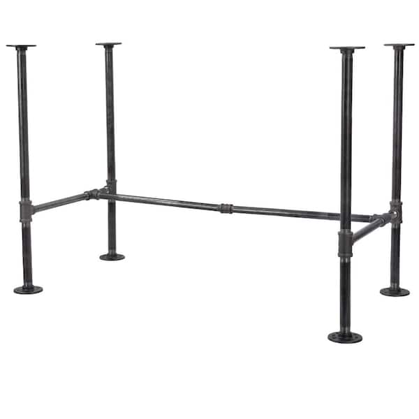 3/4 in. Black Steel Pipe 3.5 ft. L x 28.5 in. H "H" Design Desk Kit