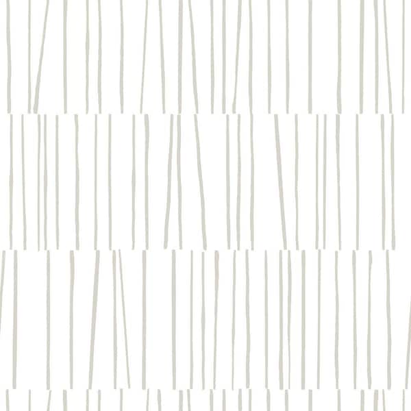Tempaper Bobby Berk Shift Gray and White Peel and Stick Wallpaper Sample