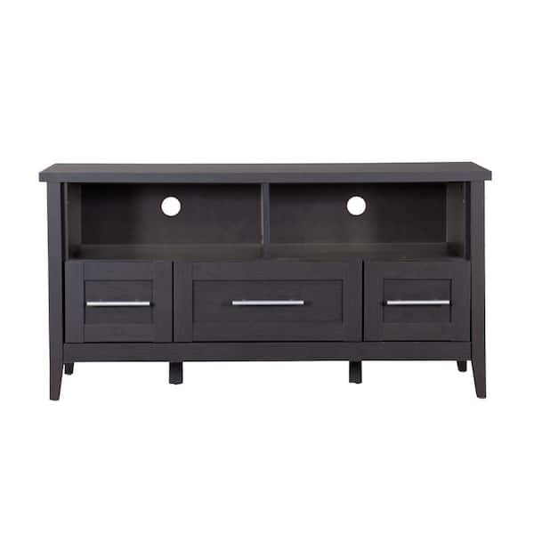 Baxton Studio Espresso TV Stand—Three Drawers