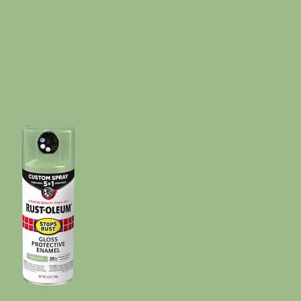 Rust-Oleum Stops Rust 12 oz. Custom Spray 5-in-1 Gloss Laurel Green Spray Paint (Case of 6)