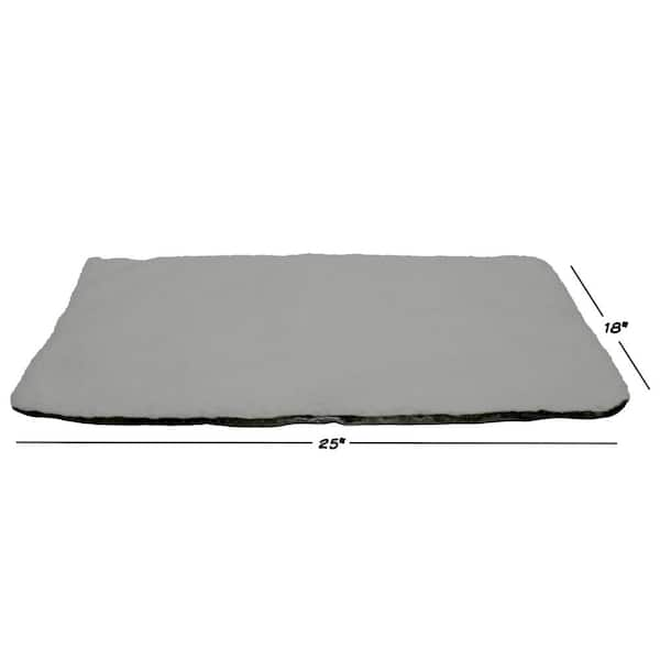 S&T Inc. Pet Bowl Mat, 12.5 inch x 21.5 inch ,Grey Geometric Print, Microfiber Dog and Cat Mat, Size: 12.5 inch x 21.5 inch, 327400