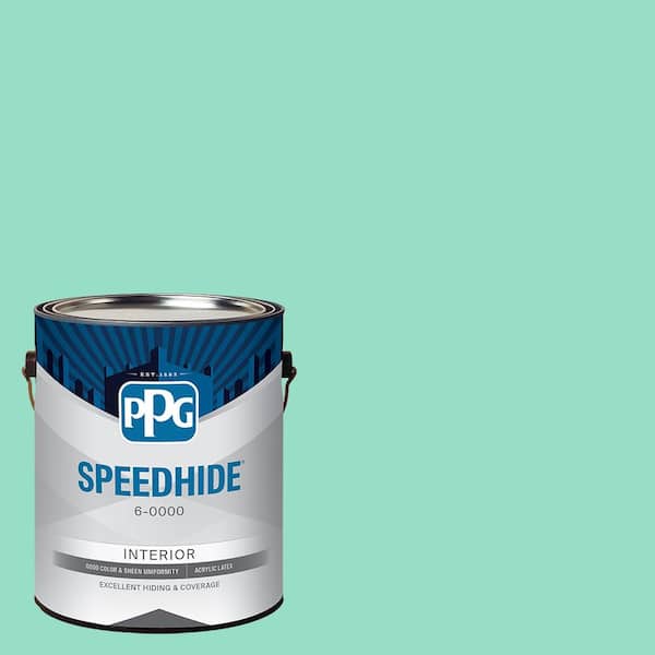 SPEEDHIDE 1 gal. PPG1229-3 Almost Aqua Ultra Flat Interior Paint