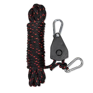 Flexx 30 ft. L x .38-in. W Nylon Anchor Line and Metal Carabiner, Marine-Grade Rope Line, Braided Dock Line, 2-pack