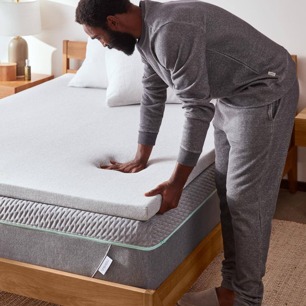 Full 2-Inch Gray Memory Foam Mattress Topper