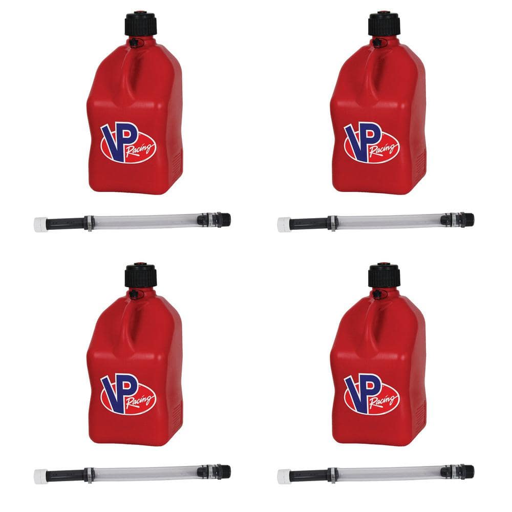VP Racing 5 Gallon Motorsport Racing Fuel Gas Can & 14" Hose 2 Pack 2