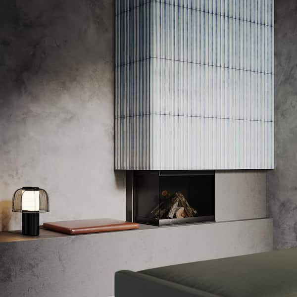 Apex Iris white 4.92 in. x 15.74 in. 3D Polished Porcelain Wall Tile (6.99 Sq. Ft./Case)