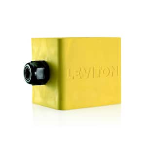 2-Gang Standard Depth Pendant Style Cable Dia 0.590 in. - 1.000 in. Portable Outlet Box, Yellow