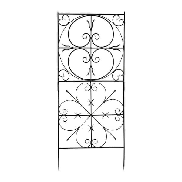 Achla Designs Aldrich Garden Trellis, 75 in. Tall, Graphite Powder Coat Finish