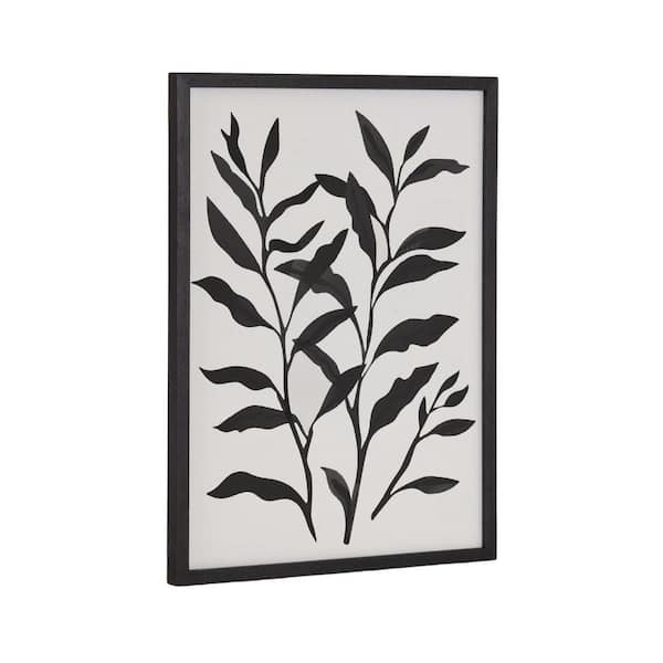 Kate and Laurel Gallery Modern Botanical Matisse by The Creative Bunch Studio Black Framed Art Print 12 in. x 16 in.