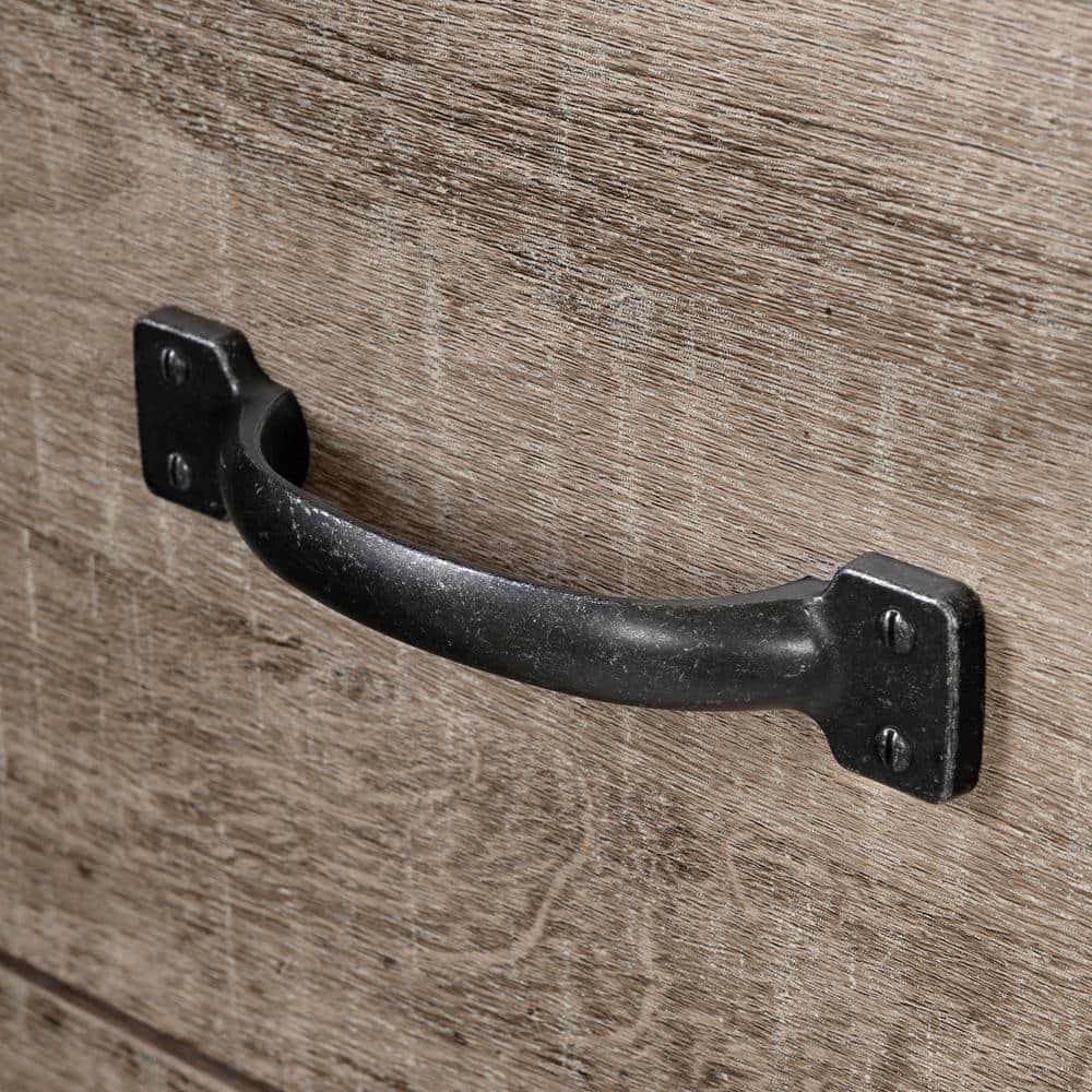 Weathered Oak Farmhouse Double Dresser with Soft Close Drawers