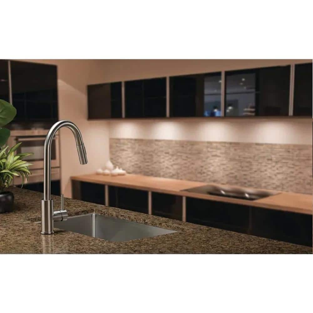 Stainless Steel Bullet Pull-Down Kitchen Faucet with Lever Handle