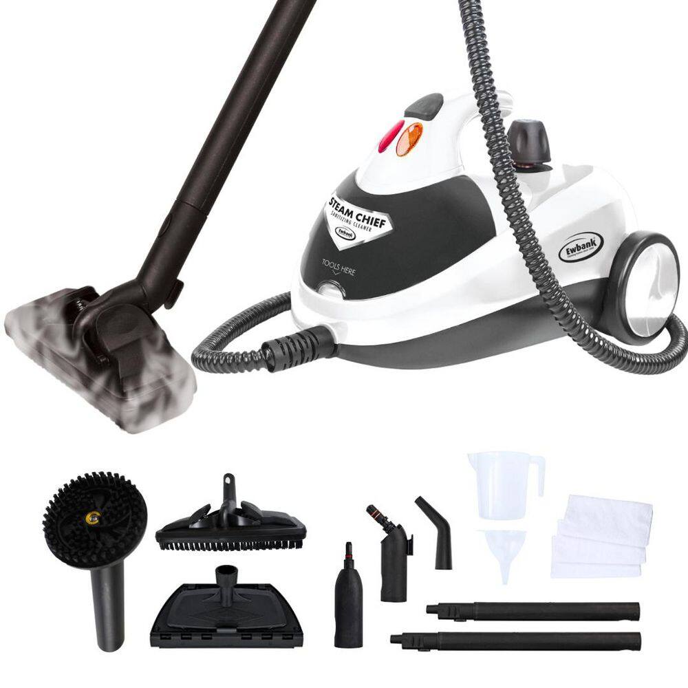 Sweepcent 6-in-1 Steam Cleaner - 1500W, 1.5L Tank, 294°F Steam With 8 Attachments For Floors, Tiles, Grout, Cars