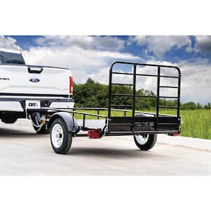 4 ft. x 6 ft. 1,295 lbs. Payload Capacity Open Rail Steel Utility Flatbed Trailer