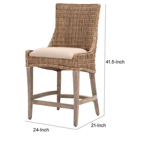 24 inch discount wicker bar stools