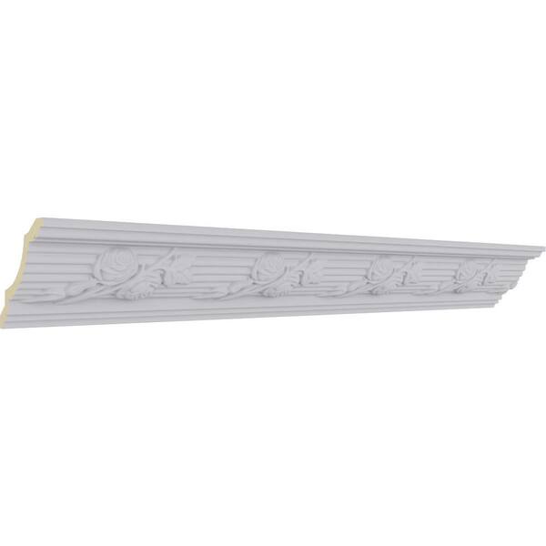 Ekena Millwork 4-1/4 in. x 4-1/4 in. x 94-1/2 in. Polyurethane Winston Crown Moulding