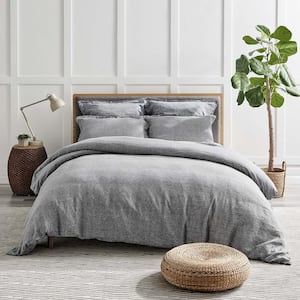 Washed Linen Heathered Stone King/Cal King Duvet Cover Only