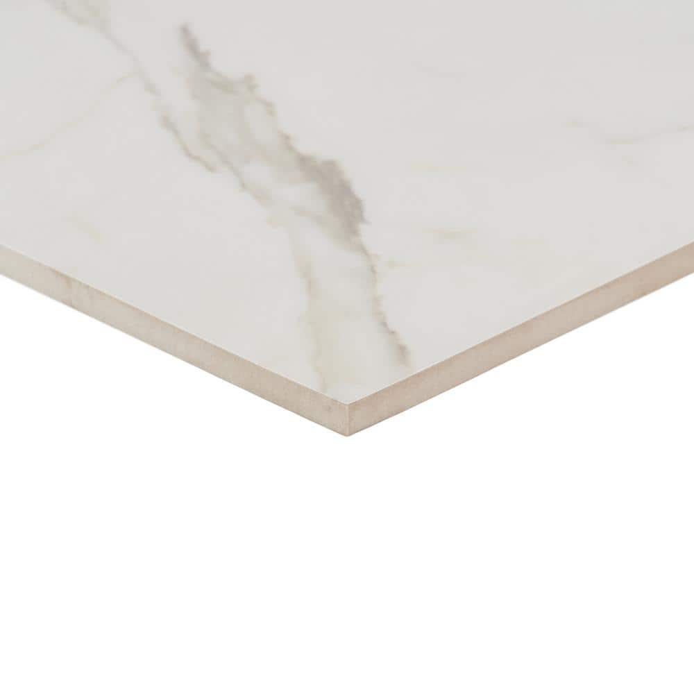 Calacatta White Matte Rectified Porcelain Floor and Wall Tile 24" x 24"