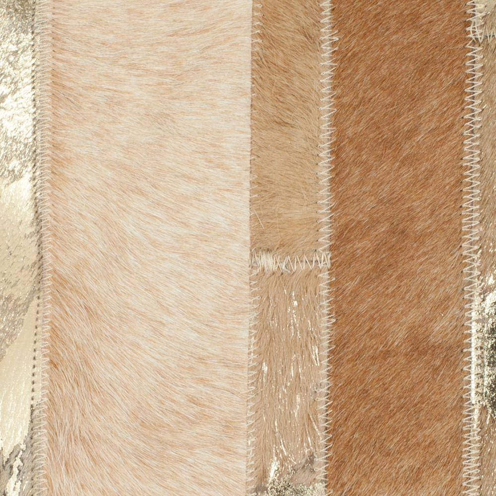 Contemporary Gold Embroidered Square Pillow Set, 18" x 18"