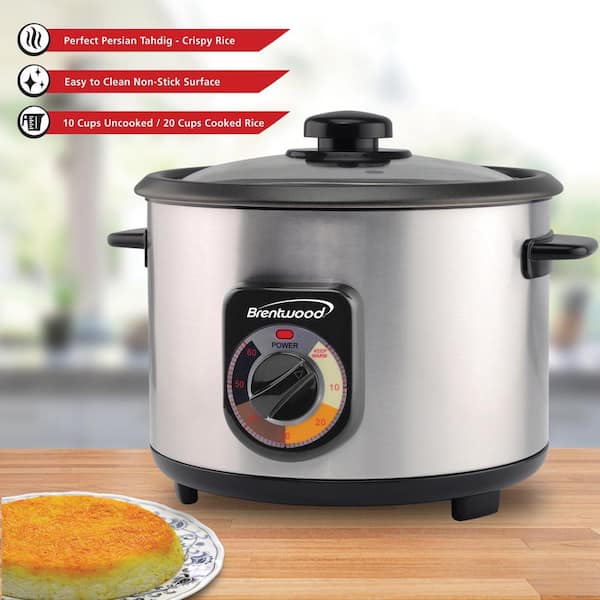 Brentwood Appliances Stainless Steel 10 Cup Rice Cooker TS-20 