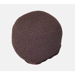 Brown Cotton SEMI-Rounded Pouf